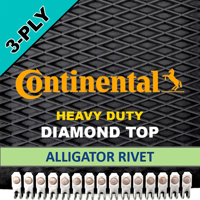 7" x 410.25" | 3 Ply Diamond Top (HD) | Alligator Rivet 