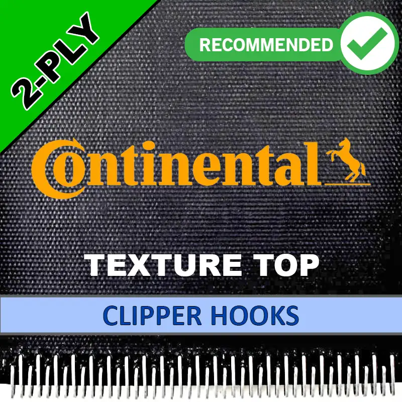 4" x 388" | 2 Ply Texture Top | Clipper Hooks 