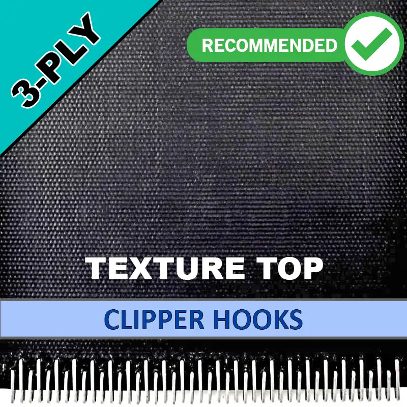 6" x 424" | 3 Ply Texture Top | Clipper Hooks 